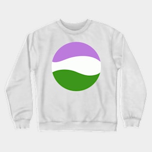 Genderqueer Waves Circle Crewneck Sweatshirt